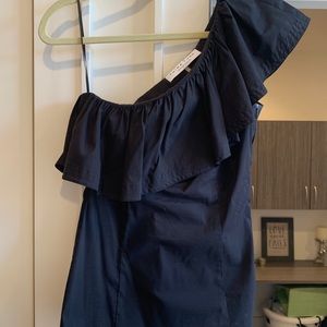 Trina Turk Black One Shoulder Blouse Size 2